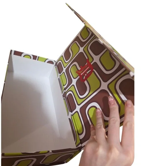 Dyspnea Artpop Bag Green Brown Retro Geometric Gold Chain Shoulder Bag NIB - Picture 5 of 6